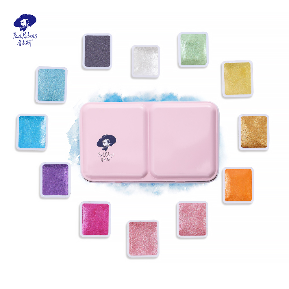Rubens pearly color solid watercolor set